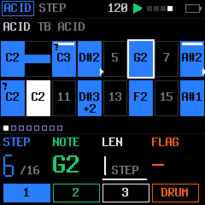 The step page with chords written on several steps.
